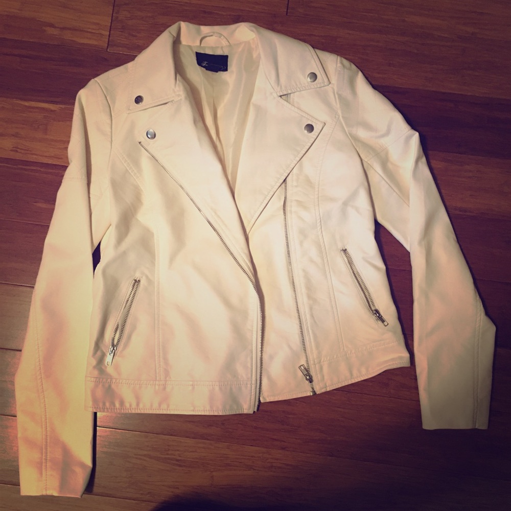 Cream ‘Leather’ Jacket